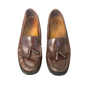 Vintage Bass Weejuns Marietta II Kiltie Tassel Loafers Brown Leather 7 Preppy
